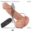 Dildo con vibracion y sopapa de textura pellizcable